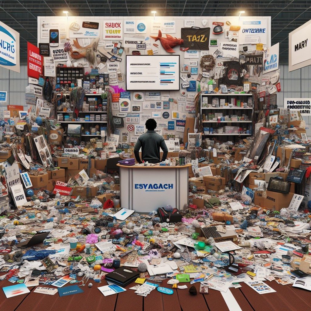 Merchandising la expoziții: ce materiale se păstrează și ce ajunge direct la coș